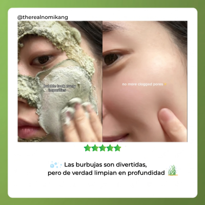 Mascarilla Coreana de Albahaca Sagrada (Efecto Bubble)